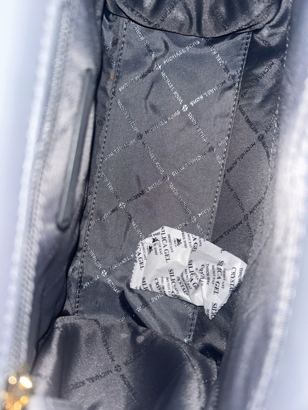 Michael Kors Carmen Heather Gray Mixed-Pattern Medium Satchel Bag Retail $628 - Picture 7 of 11